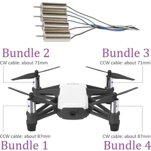 1 Piece Brushed Motor For Tello Clockwise Counterclockwise Motor Universal CW CCW Motor For DJI TELLO Repair Parts