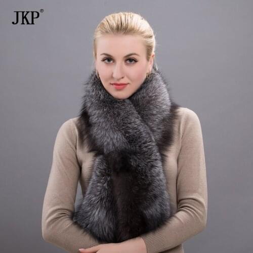 2021 100% natural hair female warm winter scarf Jurchen silver fox silver fox fur shawl wholesale / retail quality HW-09