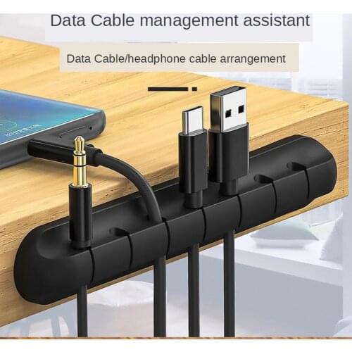 3 5 7 Slots Desktop Cable Clips Tidy Management Wire Organizer Winder Self Adhesive Organizing Home Office Mouse USB PC Charging
