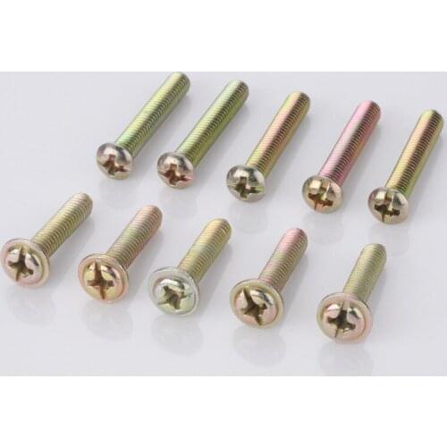 50 Pcs/box Security Screws Wardrobe Cabinet Drawers Cabinet Hand Screw Hexagonal Nut with Pad Plus Hard Hand Screw