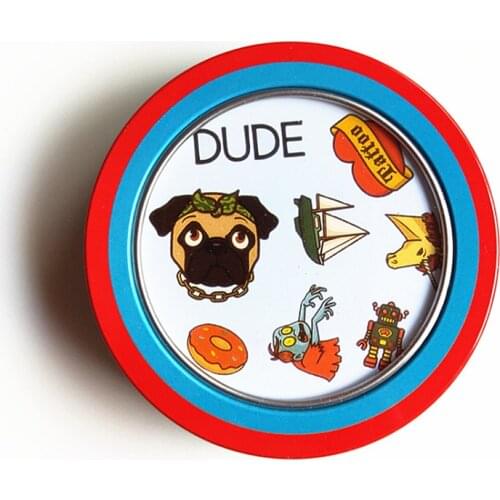 70mm Spot Game Mini Style Classic Education Card Game English Version Home Party Fun Board Games with metal box