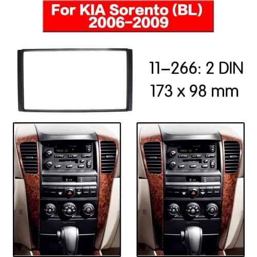 Car Radio frame Audio Fascia For KIA SORENTO 2006+, 2DIN Car Stereo Radio Fascia Panel Installation Adapter DVD player Frame