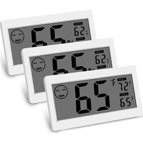 Digital Thermometer Indoor Hygrometer Room Temperature Monitor Humidity Gauge With Big Screen Stand Wall Hanging Magnet Greenh