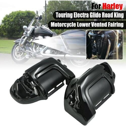 For Harley Touring Electra Glide Road King Street Glide Ultra FLTR FLHT FLHX Lower Vented Fairing Glove Box Hardware Leg Warmer
