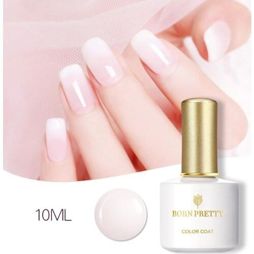 BORN PRETTY 10ml Opal Jelly Gel Nail Polish White Nail Art Soak Off Gel Polish Translucent Colorful UV LED Gel Varnish