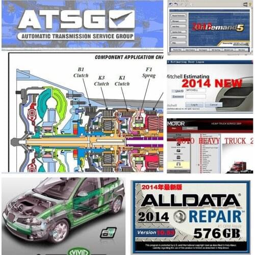 Hot Auto Repair Alldata V10.53 Software m..ch.. on-de....d OD5 2015 atsg Vivid workshop Elsawin 24 in usb3.0 1tb hdd all data