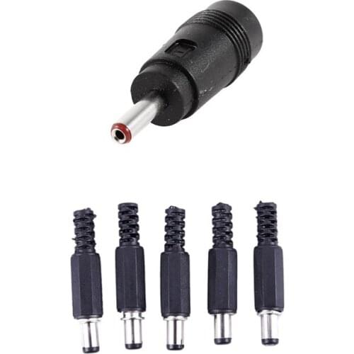 LBER 1 Pcs 5.5 X 2.1mm Female to 3.5mm X 1.35mm Male Converter & 1 Pcs 5 X 1.7mm X 5.5mm DC Male Power Plug Jack Connector
