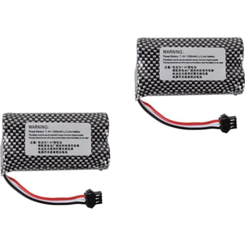 2PCS 7.4v 1300mAh 18650 Li-ion Battery for Watch Gesture Sensing Twisted RC Stunt Car Toys Spare Parts