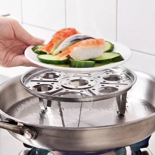 Multi-Function Kitchen Steamers Stainless Steel Durable Single-Layer Steamer Egg Cookware Household Cooking Steaming Rack