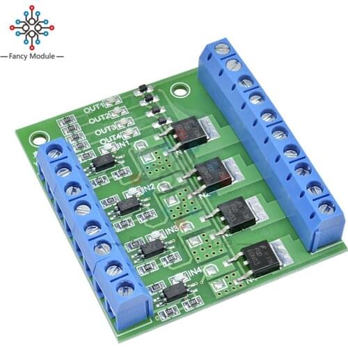 MOS Tube Optocoupler Isolation Drive Module MOS FET 4 Channels Pulse Trigger Switch Controller PWM Input Steady for Motor LED