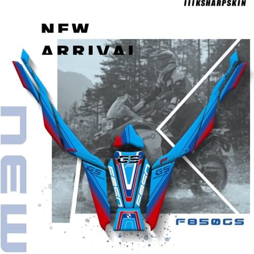 Motorcycle 3D Gel Front Fairing Sticker fuel tank decals tank side Protector racing kit sticker For BMW F850GS f850 gs f 850 gs