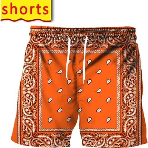 LIASOSO New 2021 Paisley Shorts MenS Sweatpants Funny Casual 3d Print Women Mens Shorts Swiming Wear Men
