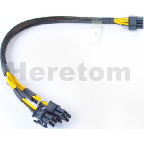 New 35CM 8pin to PCI-E 6+8pin GPU Video Card Power Sleeve Cable Cord For Dell PowerEdge R730 R730XD