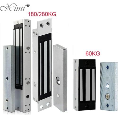 Single Door 12V Electric Magnetic Electromagnetic Lock 180KG (350LB) Holding Force for Access Control silver