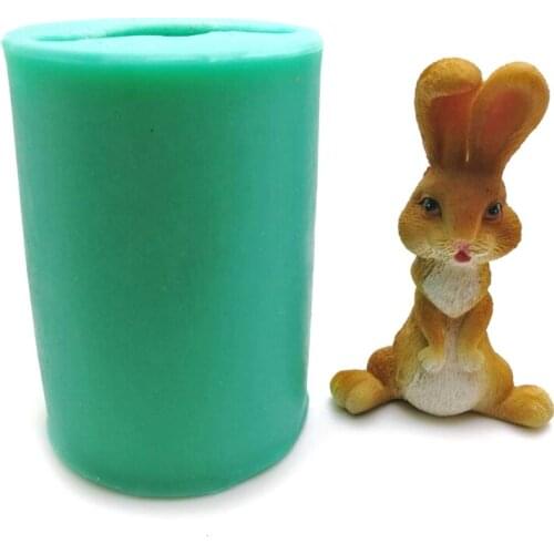 Easter 3D Bunny Silicone Mold Clay Soap Epoxy Mould DIY Cake Chocolate Dessert Fondant Decorating Tools
