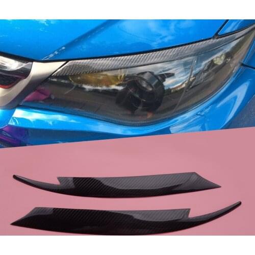 Plastic 1 Pair Carbon Fiber Style Headlight Eyelids Eyebrows Sticker Fit For Subaru Impreza WRX STi X 10th GRB 2008-2010 2011