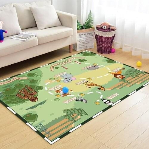 Rectangular Carpet For Childrens Baby Room Animal Game Floor Household Anti-slip Carpet Mat Cartoon 2020 Printing 1cm Rug Game