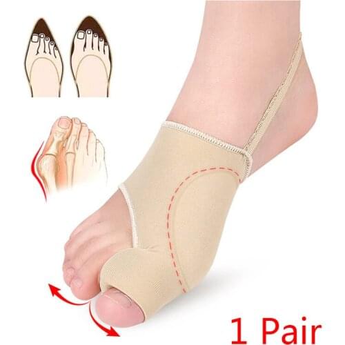 2Pcs=1Pair Toe Separator Hallux Valgus Bunion Corrector Orthotics Feet Bone Thumb Adjuster Correction Pedicure Sock Straightener