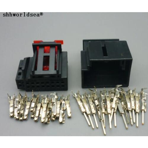 Shhworldsea 16 Pin 1K0972928 1K0 972 928 Female Male Auto Air Conditioning Control Panel Connector Rearview Mirror Socket For VW