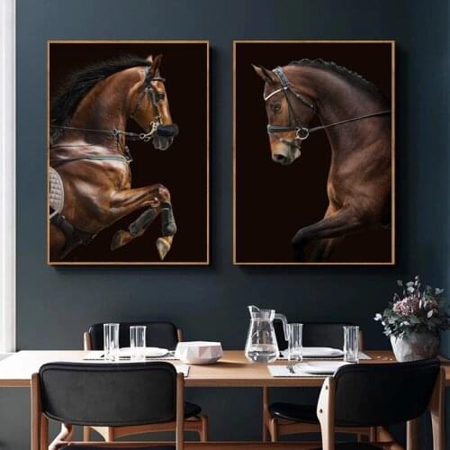 Modern Abstract Horses Animal Canvas Painting Posters and Prints Wall Art Pictures for Living Room Bedroom Home Decor Cuadros