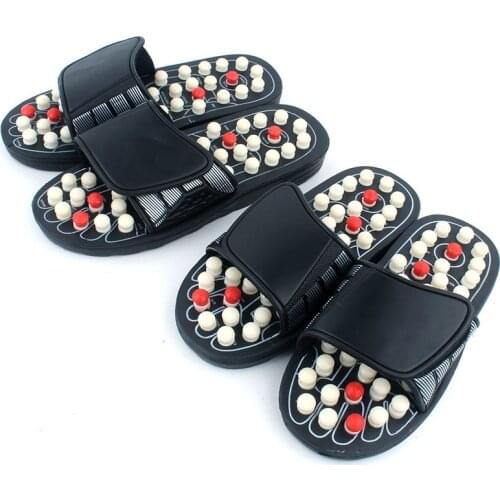 Creative Acupoint Massage Slippers Beach Sandal For Men Feet Chinese Acupressure Therapy Medical Rotating Foot Massager Shoes