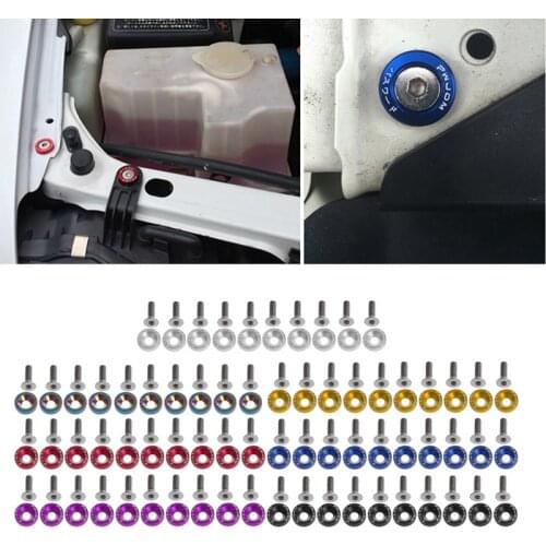 High Quality 10 Pcs Style Fender Washers Aluminum Screws 6mm For Honda Civic Integra Hot New 7 Colors