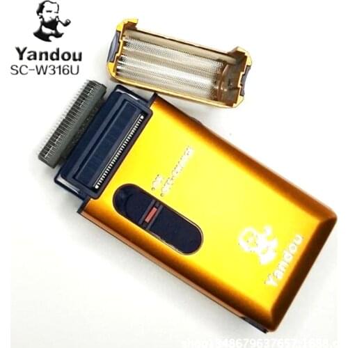 Yandou SC-W301U Electric Shaver Reciprocating Floating Razor Rechargeable Golden Long Life Mens Razor Beard Sideburns Trimmer