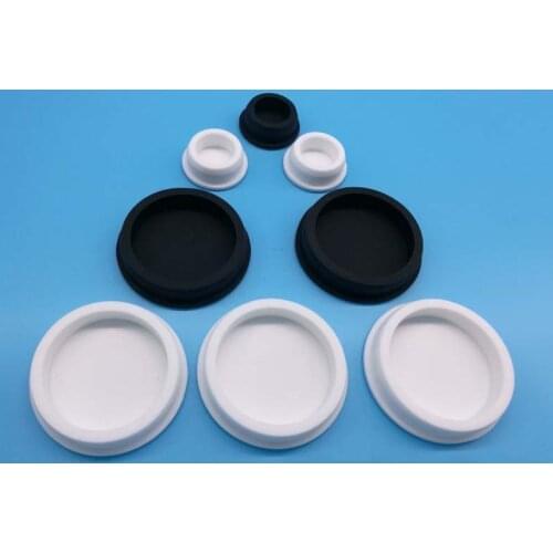 1PCS 29mm-201.5mm Silicone Rubber Blanking End Caps Round Pipe Tube Inserts Hole Plugs T Type Stopper White/Black