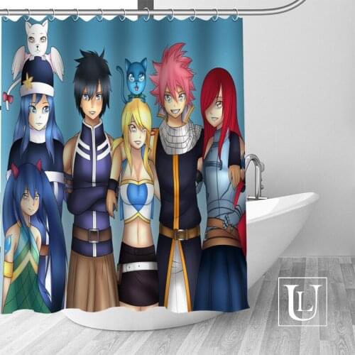 Best Nice Custom Fairy Tail Shower Curtain Personalized pattern Bath Curtain Waterproof Fabric For Bathroom more size