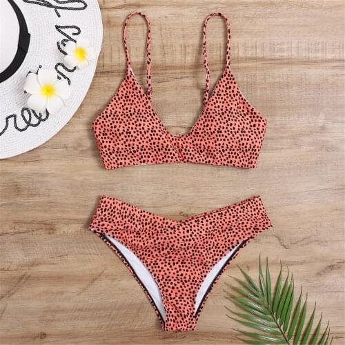 TELOTUNY Womens swimsuits 2021 Sexy Women Leopard Print Bikini Set Low waist Push Up Padded Summer Swimwear Beachwear Bikini