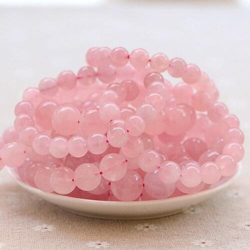Natural Pink Rose Quartz Bracelet Madagascar Women Men Crystal Stretch Clear Round Beads Bracelet 10mm 11mm 12mm 13mm 14mm AAAAA
