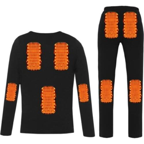 Winter Heated Jacket Men Motorcycle Heating Jacket Electric USB Heating Thermal Underwear Set Shirt Top Clothes M-4XL