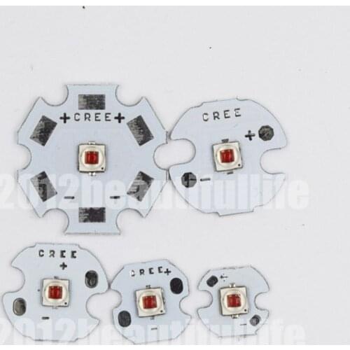 10pcs/lot CREE XPE2 XP-E2 3W R/G/B/W Led on 8mm 12mm 14mm 16mm 20mm Aluminum PCB