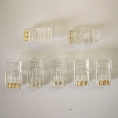 1000pcs/lot Gold-plated RJ45 CAT6 CAT5E Modular Plugs Network Connector 8P8C
