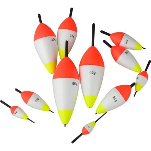 5pcs/lot Buoyancy 1g-60g Foam Fishing Float Floating Buoy Tube Foam Float Boias Flotador Bobber Fishing Stick for Fishing Tackle