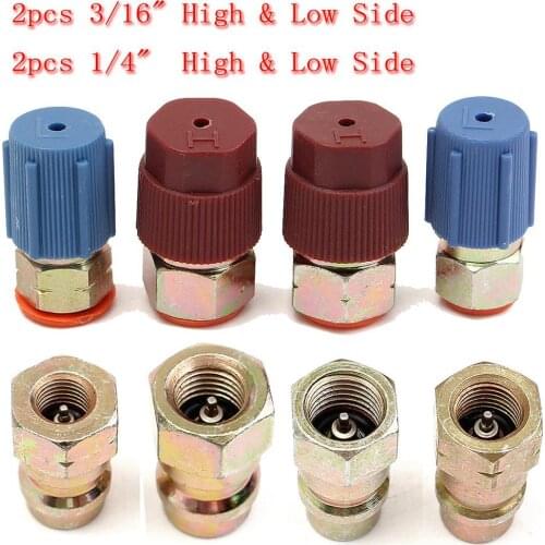 70% HOT SALES!!! 3/8inch 7/16inch High Pressure R12 Charging Port to R134a Quick Coupling Adapter