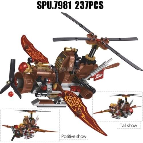Winner 8047 238pcs Age Of Steam Helicopter 2 Building Blocks Toy