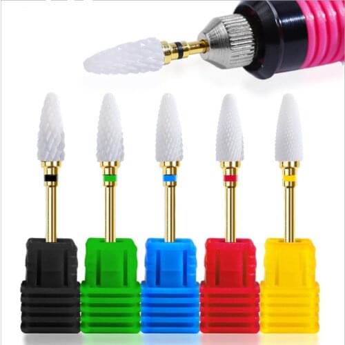 Polishing Remover Nail Drill Bits White Corn Shape Ceramic Equipment Tool