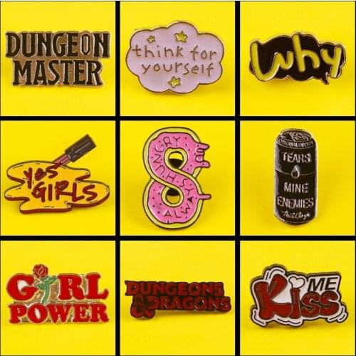 Hippie Letters Brooches Pins Lapel pins Badges Brooch Metal Badges On a Backpack Pins Rock Badges on Clothes