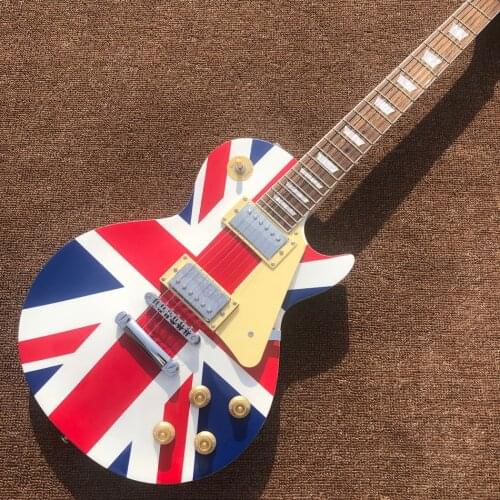 Electric guitar Rosewood,fingerboard national flag top,High quality guitar,free shipping