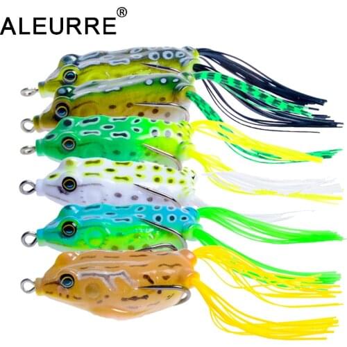 1PC soft tube bait japan plastic fishing lures frog lure treble hooks Topwater ray frog 5.5CM 12.5G artificial soft bait