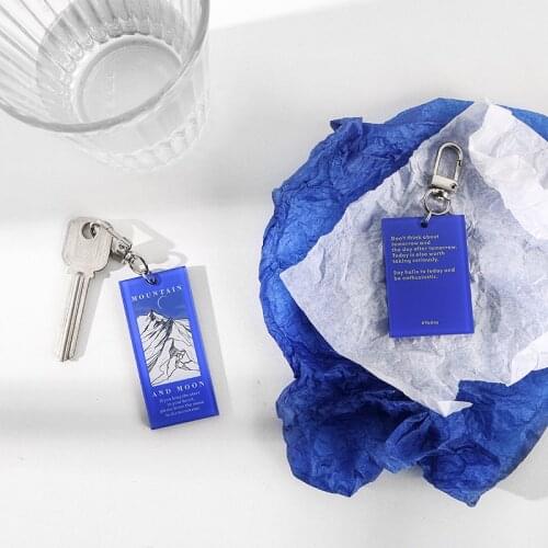 Art cute acrylic keychain creative net red Ins pendant backpack stationery pendant car accessories gift