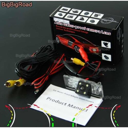 BigBigRoad Car Intelligent Dynamic Track Rear View Camera Reversing Camera For Audi A4L A4 TT A1 A3 A5 A7 Q3 Q5 RS5 s3
