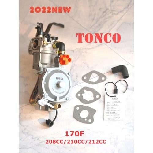 170F Dual Fuel Carburetor for Gasoline Generator LPG NG Propane CONVERSION Hybrid 2.8KW GX200 + Scarf as Gift, TONCO Brand