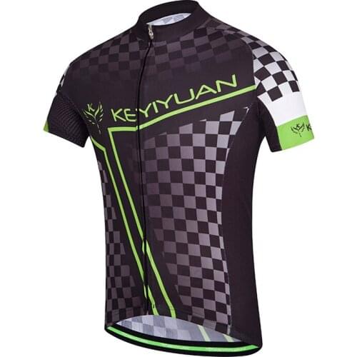 KEYIYUAN Cycling Jersey Mens 2021 Breathable Short Sleeve Mountain Bike Shirt Outdoor Sports Bicycle Top Abbigliamento MTB