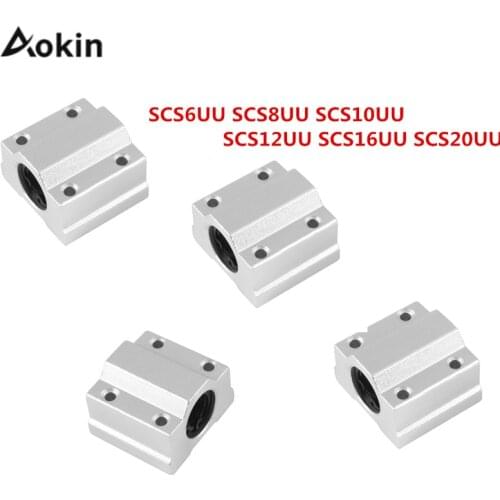 4Pcs SCS8UU 8mm Linear Ball Bearing Block CNC Router SCS6UU SCS10UU SCS12UU SCS16UU for CNC 3D printer HOT sale 3d printer parts
