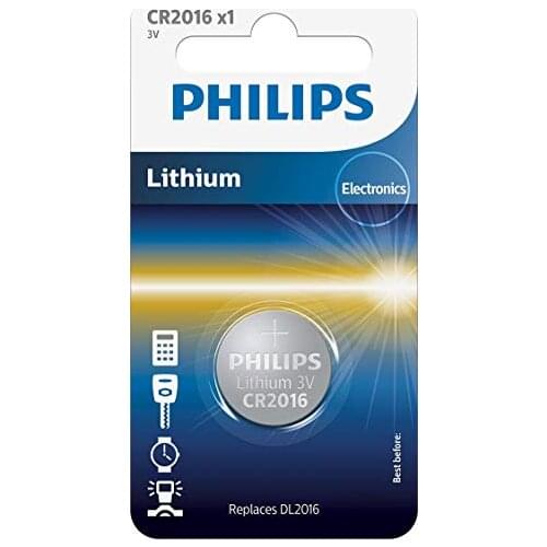 Philips CR2016/01b-lithium button battery (pack of 1)