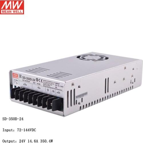 MEAN WELL SD-350D-24 Input 72~144V DC to 24V DC 350W DC-DC Converter Switching Power Supply 24V 14.6A Converter Transformer SMPS