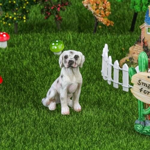 Cute Dalmatian Dog Fairy Garden Miniatures Decorations DIY Resin Crafts Bonsai Terrarium Figurine Mini Garden Accessories
