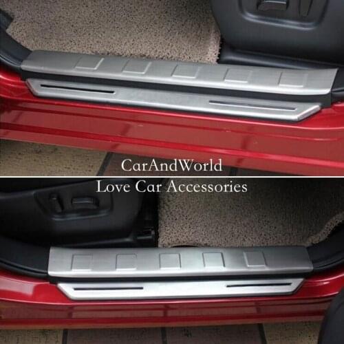 For Nissan X-Trail XTrail T31 2008-2013 Car Welcome Door Scuff Sill Plates Cover Kick Step Pedal Trims Decoration Accessories